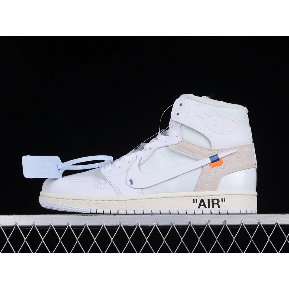 Jordan 1 Retro High Off-White White Men''s - AQ0818-100