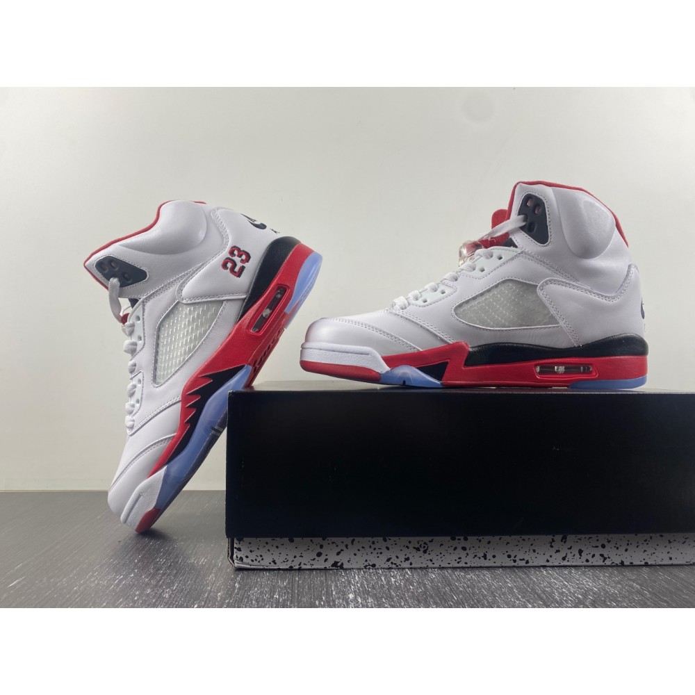 Jordan 5 Retro Fire Red Black Tongue (2013) Men