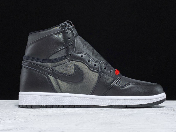 AIR JORDAN 1 SATIN BLACK GYM RED 555088-060