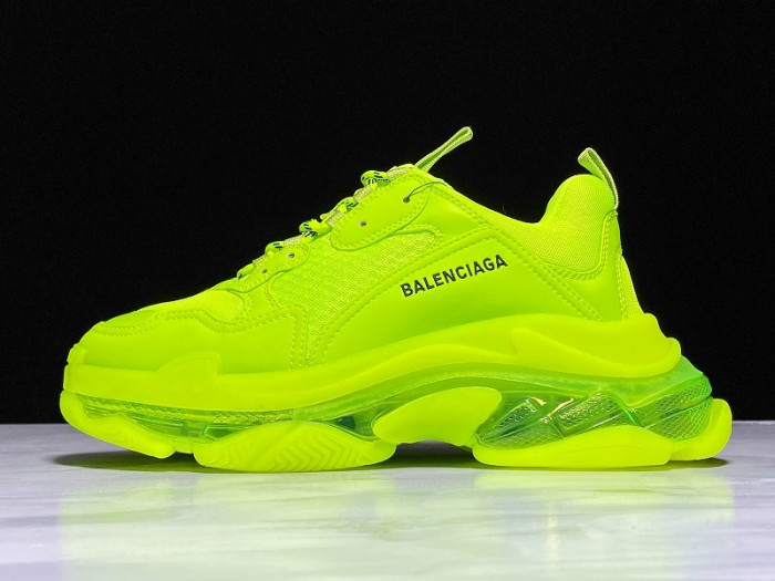 BLEN Triple S Neon fluo yellow Clear Sole 541624 W09OL 3809