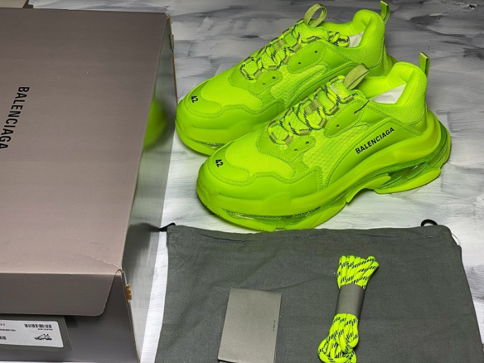 BLEN Triple S Neon fluo yellow Clear Sole 541624 W09OL 3809
