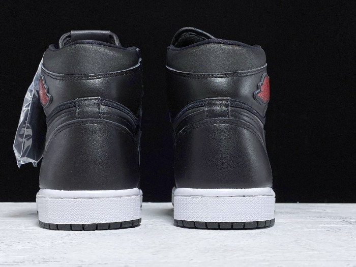 AIR JORDAN 1 SATIN BLACK GYM RED 555088-060