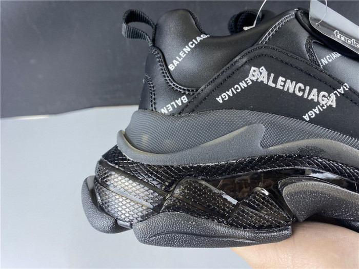 blen triple s black Ba*len*cia*ga with balen letter 541624 w09ol