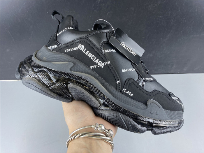 blen triple s black Ba*len*cia*ga with balen letter 541624 w09ol