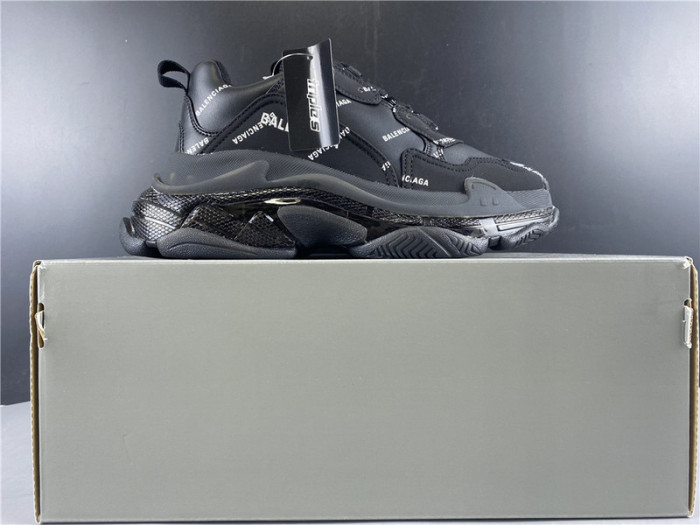 blen triple s black Ba*len*cia*ga with balen letter 541624 w09ol