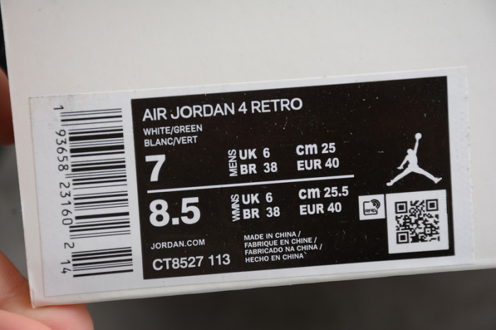 Jordan 4 Retro Metallic Green CT8527-113