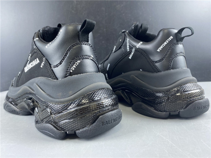 blen triple s black Ba*len*cia*ga with balen letter 541624 w09ol
