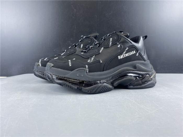 blen triple s black Ba*len*cia*ga with balen letter 541624 w09ol
