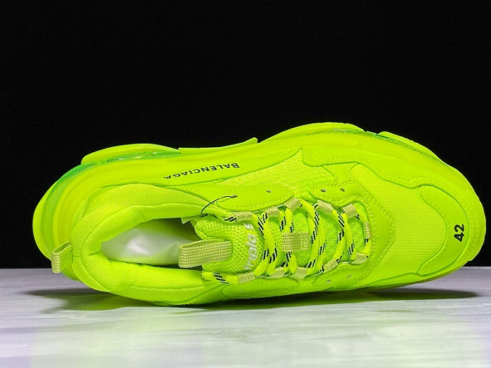 BLEN Triple S Neon fluo yellow Clear Sole 541624 W09OL 3809