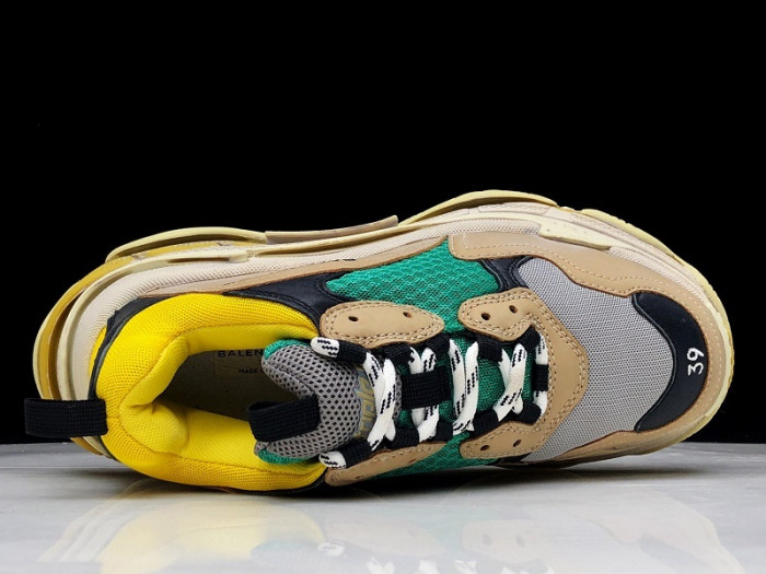 BLEN Triple S Beige Green Yellow 483513 W06E3 7070