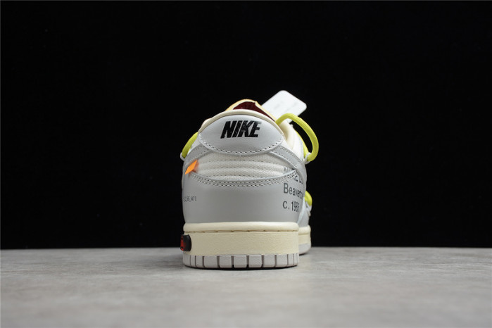 OH x Nike SB Dunk Low OW Platinum White Grey DM1602-106
